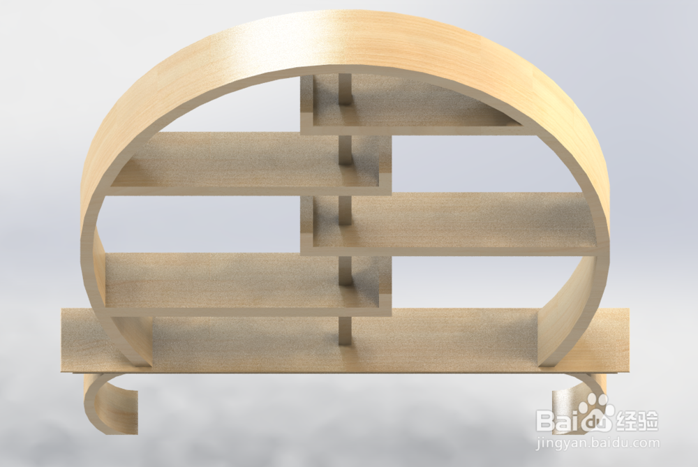 SolidWorks如何画创意书架