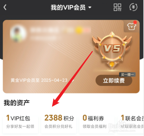 爱奇艺VIP会员不同级别积分是多少