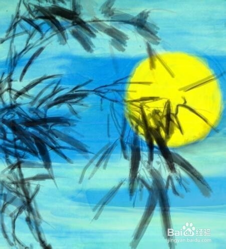 国画小写意月亮怎么画