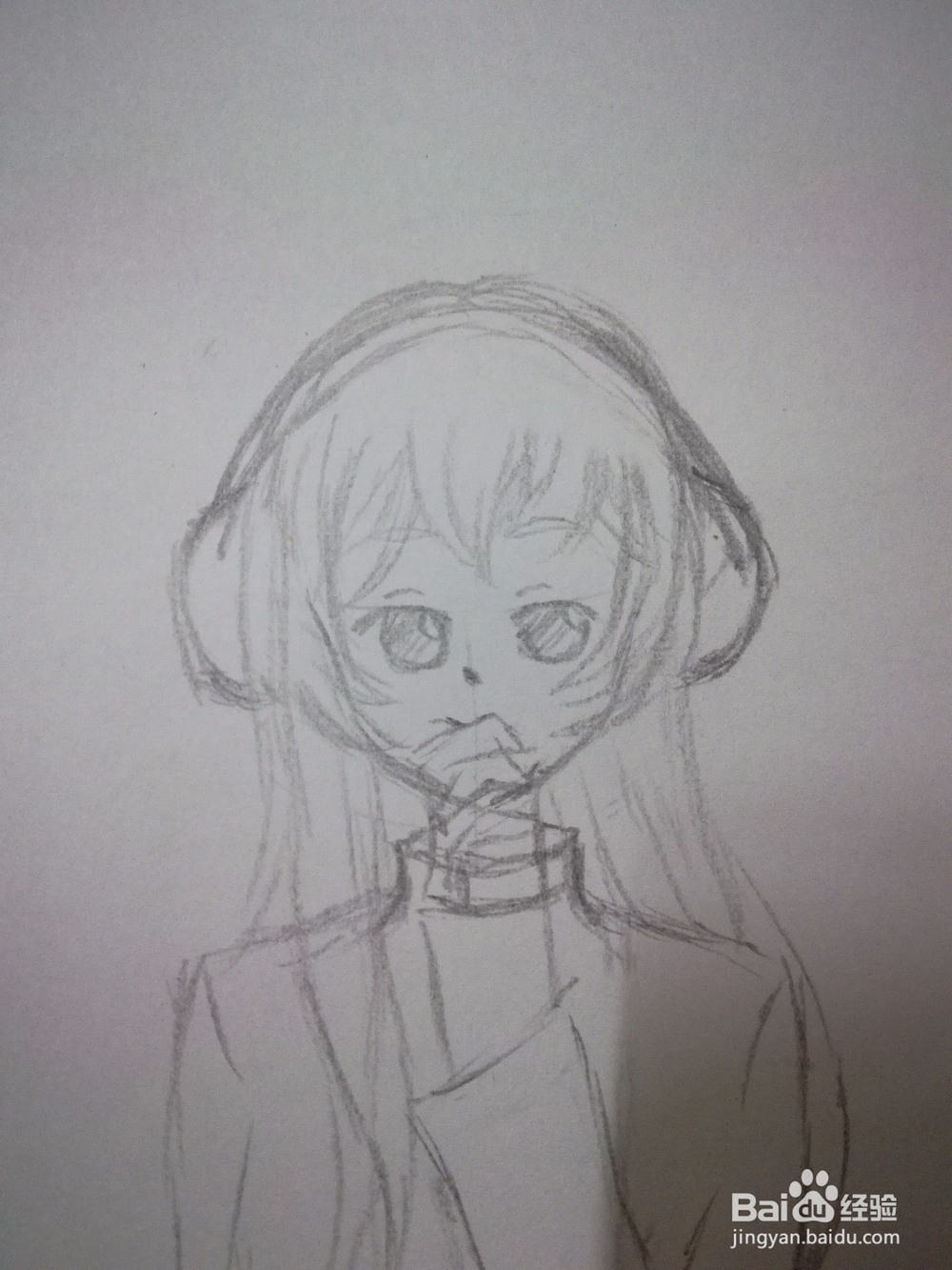 《音乐少女》漫画人物手绘线稿教程
