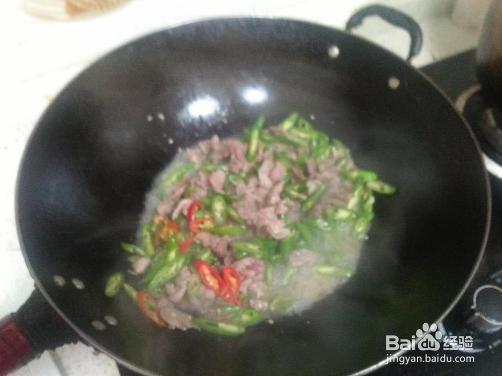青椒肉丝的制作