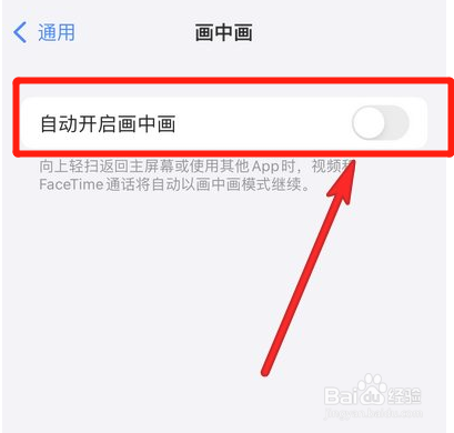 苹果13在哪里关闭自动开启画中画功能