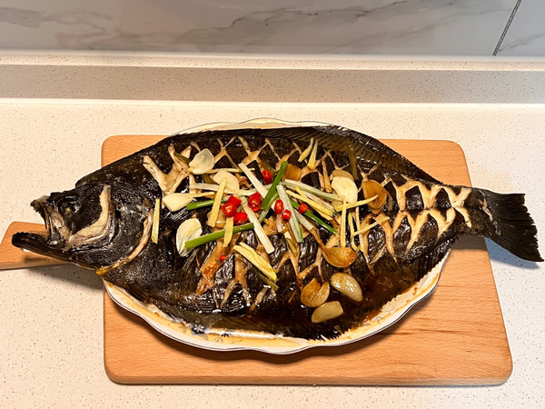 年夜饭清蒸鸦片鱼