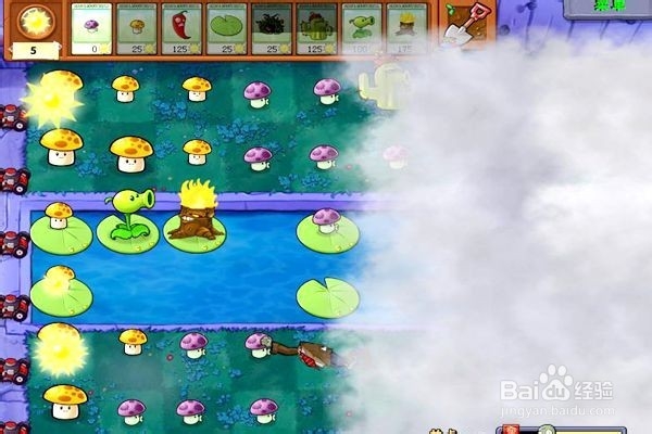 植物大战僵尸通全关的攻略。（4~3关）