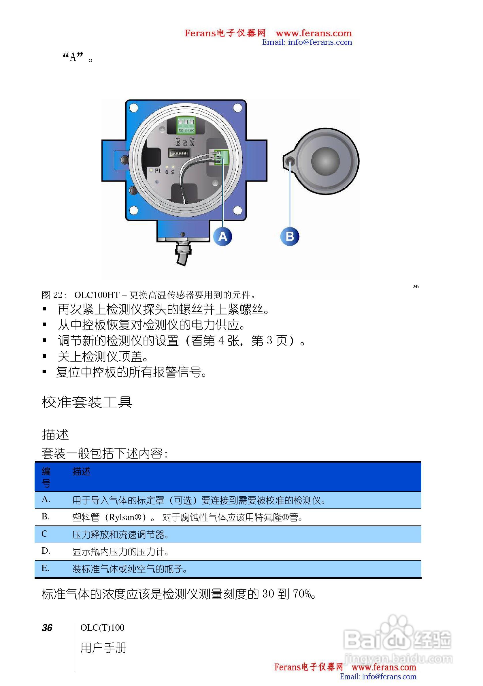 奥德姆OLCT100固定式气体检测仪说明书:[4]