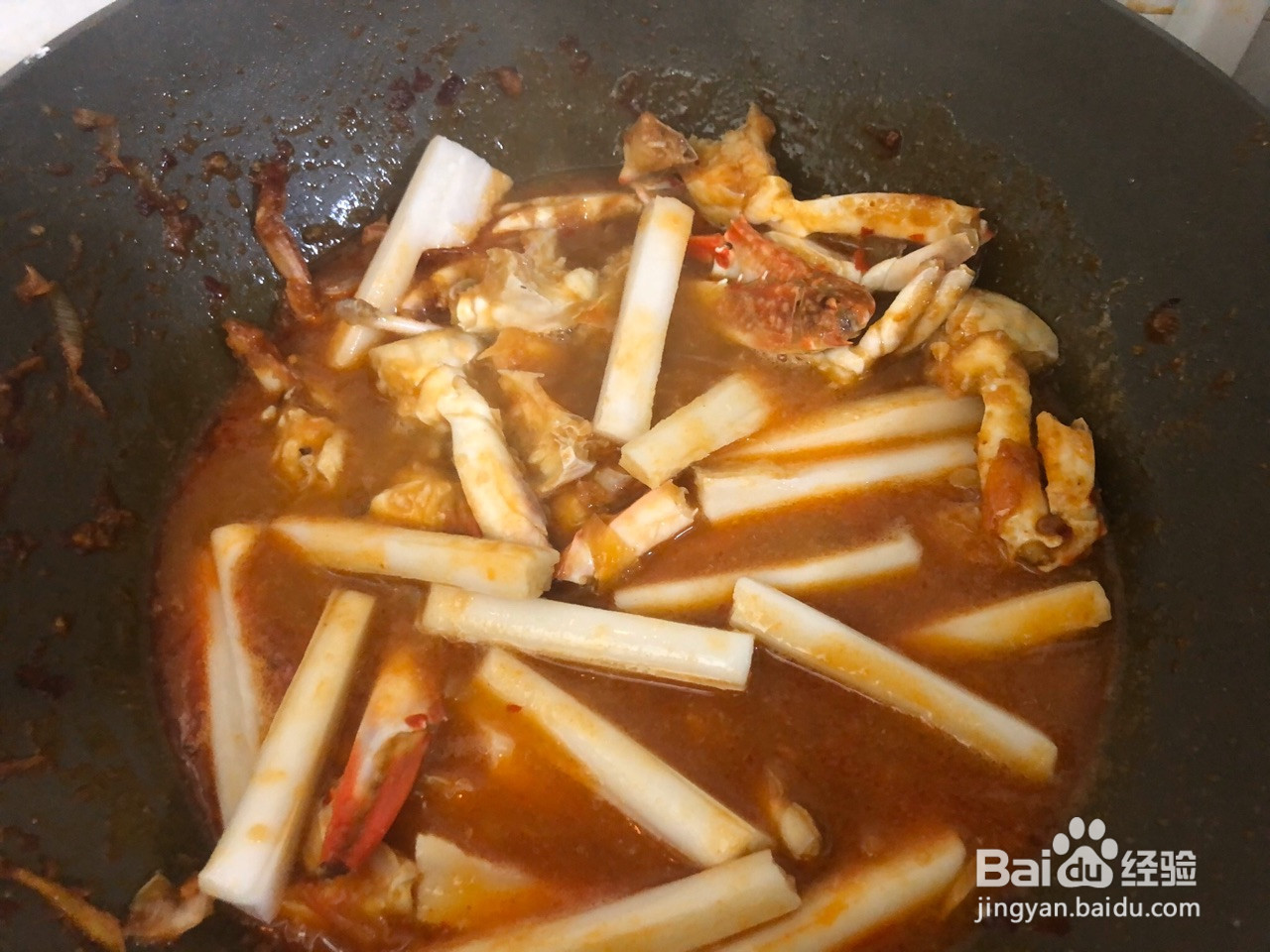 梭子蟹炒年糕的做法