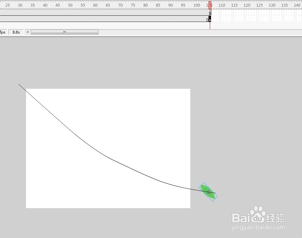 flash引导线只做树叶飘落的效果