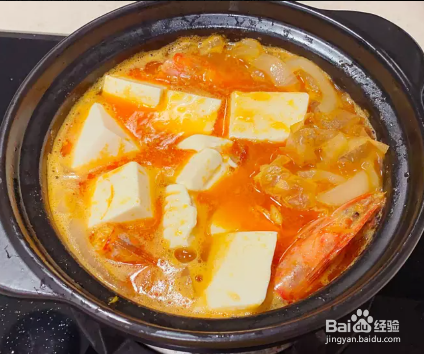 韩式石蟹豆腐锅（辣味石蟹豆腐煲）