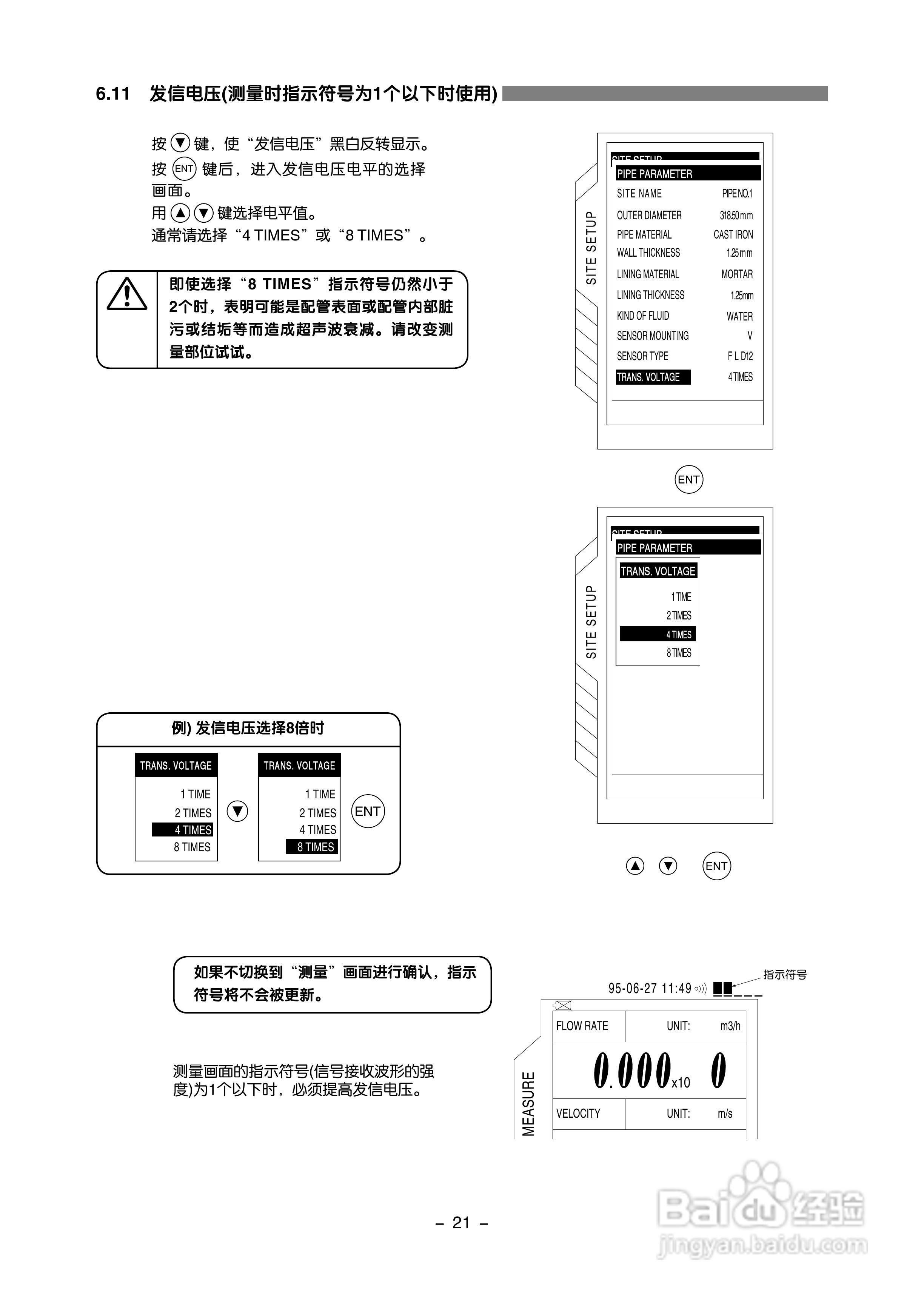 富士电机FLD-1便携式超声波流量计说明书:[3]