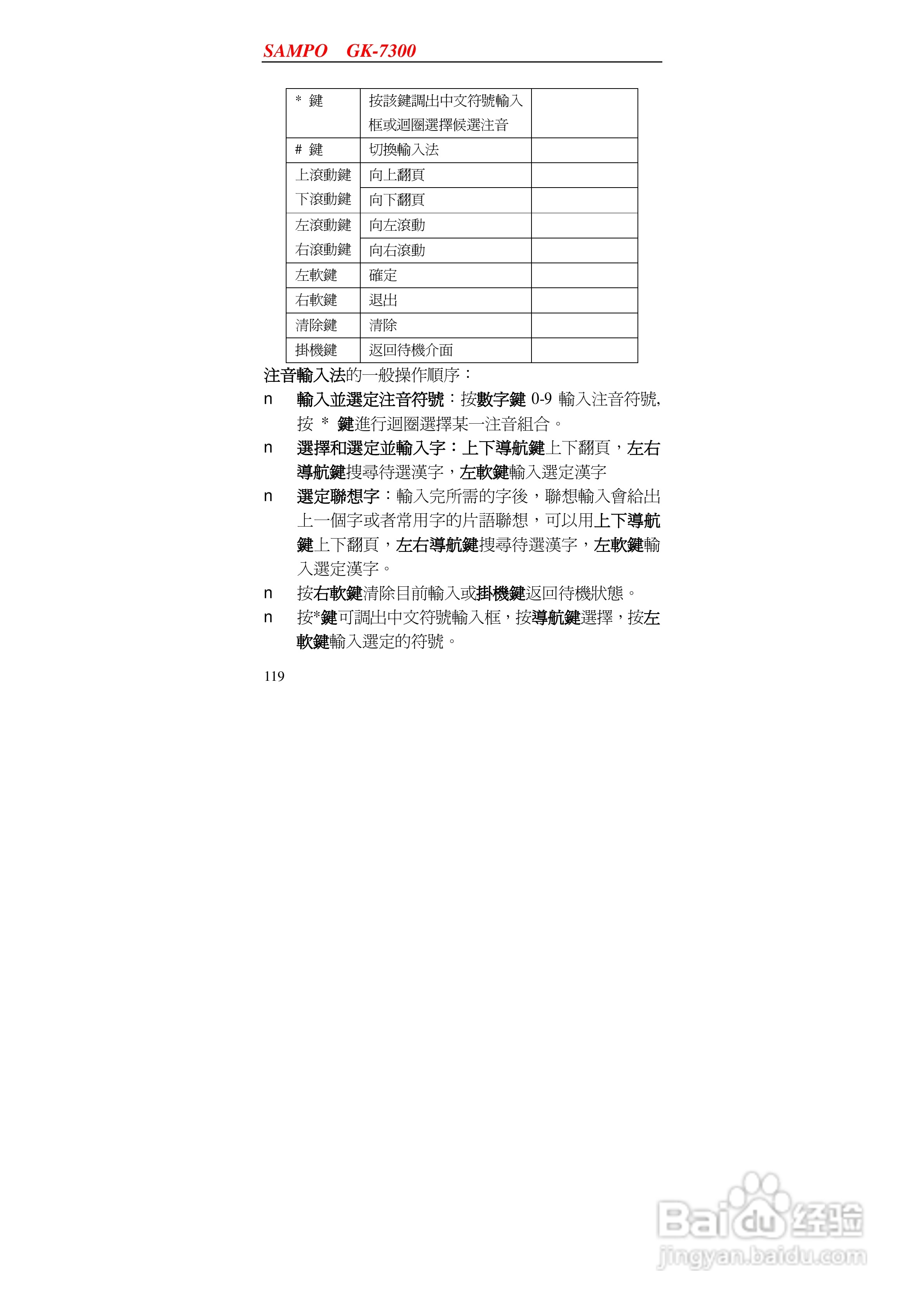 声宝GK-7300型手机说明书:[12]