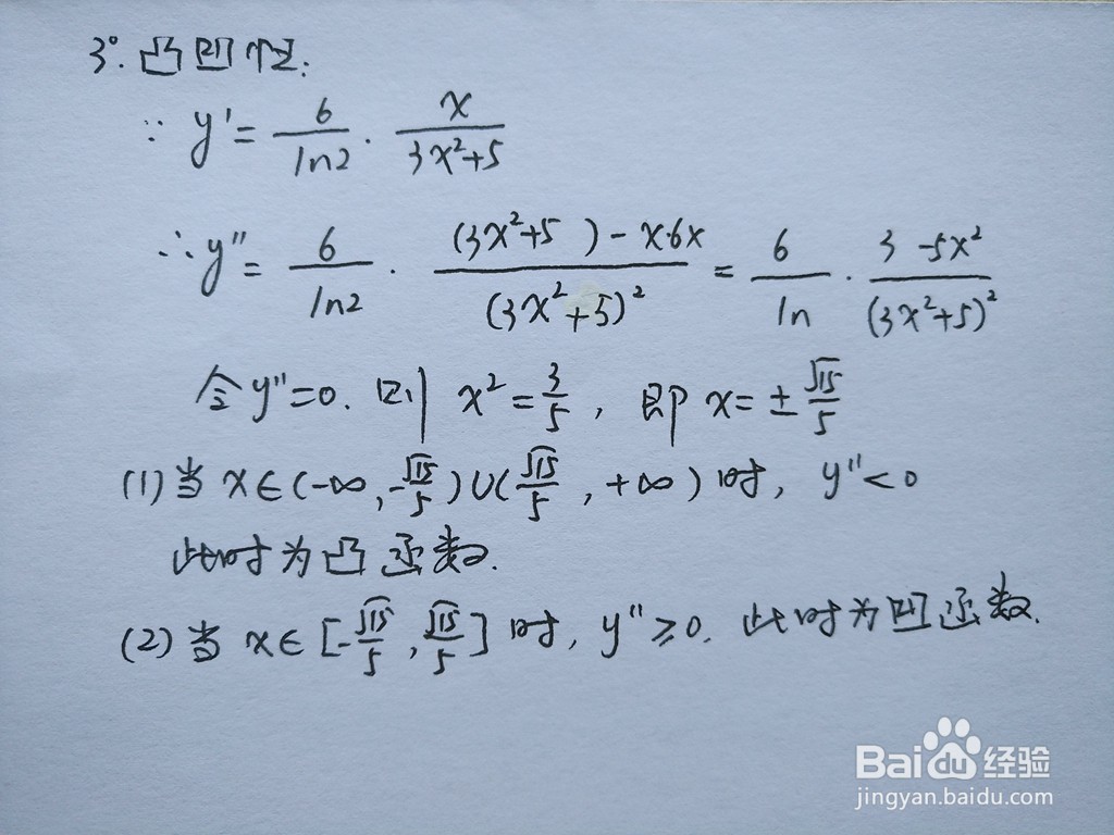 函数y=log2(3x^2+5)的图像画法过程