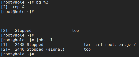 linux中恢复后台程序执行