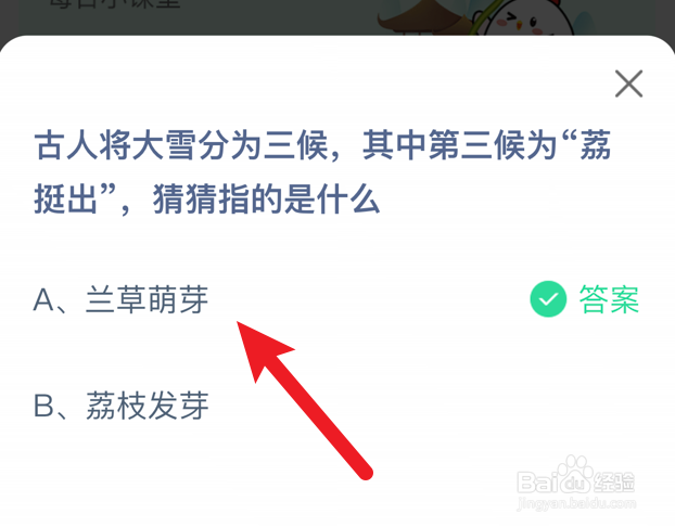 “荔挺出”指的是什么？蚂蚁庄园