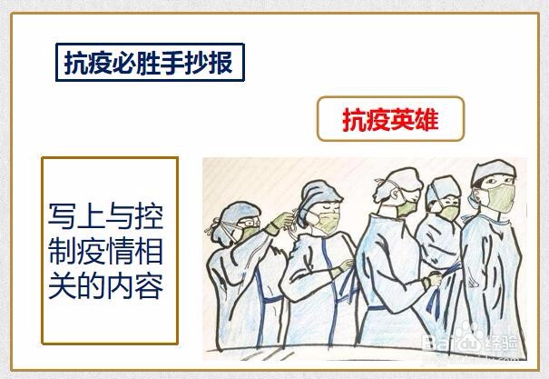 抗疫必胜手抄报图片