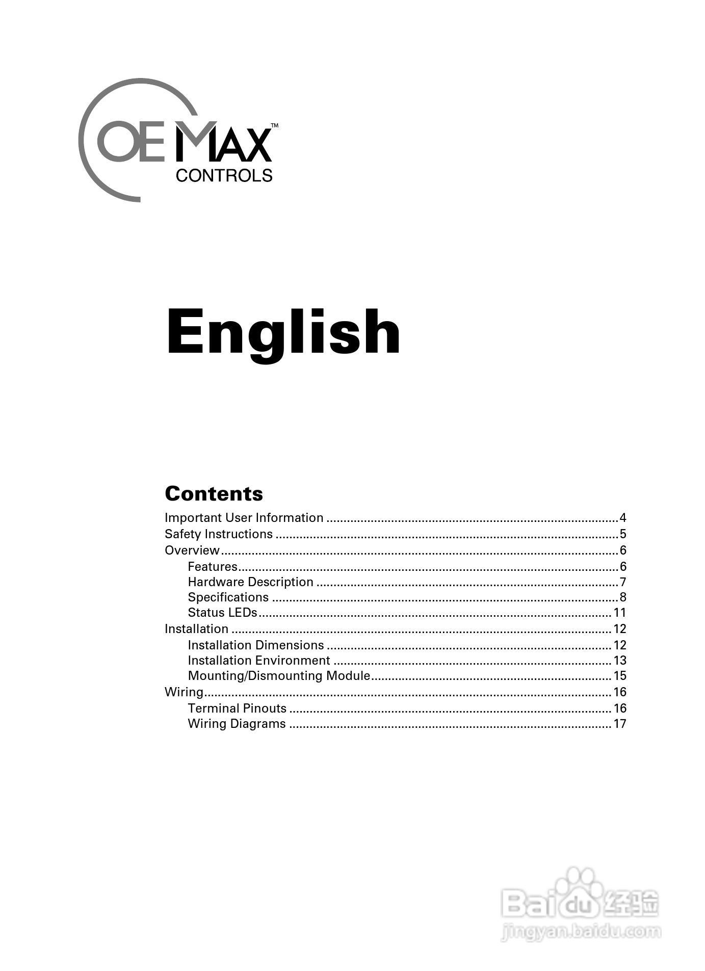 OEMax NX70高速计数模块安装手册:[1]