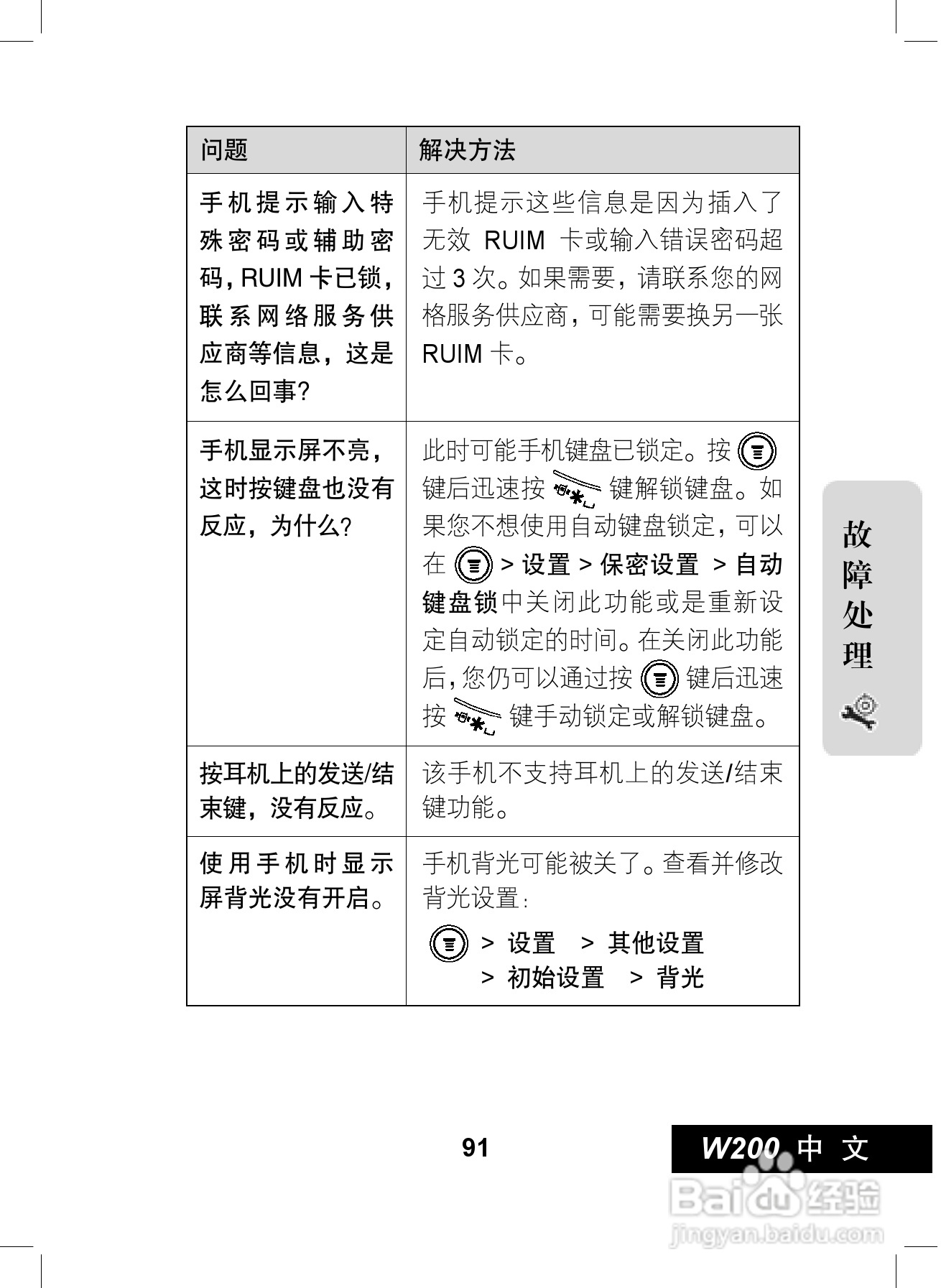 摩托罗拉W200手机使用说明书:[10]