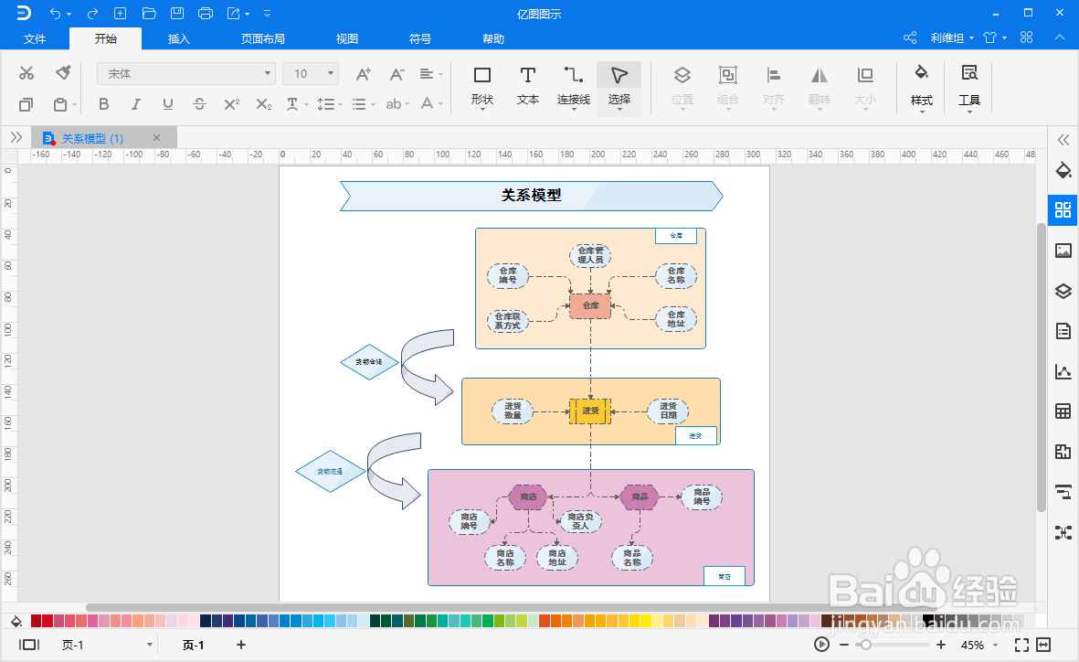 关系模型怎么画