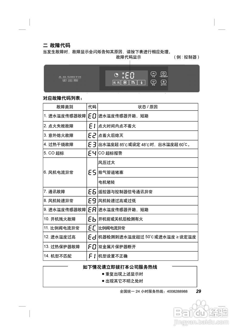 AO史密斯JSQ 26-E26-EX热水器安装使用说明书:[4]