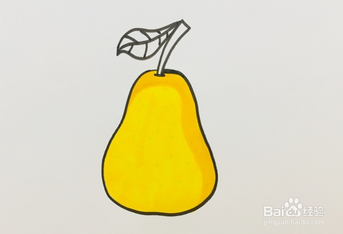 梨子的简笔画