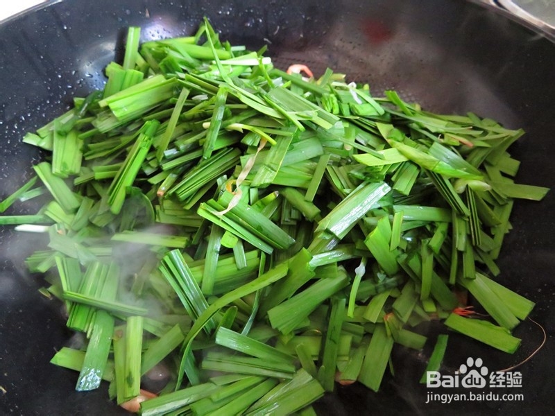 带你做韭菜炒湖虾