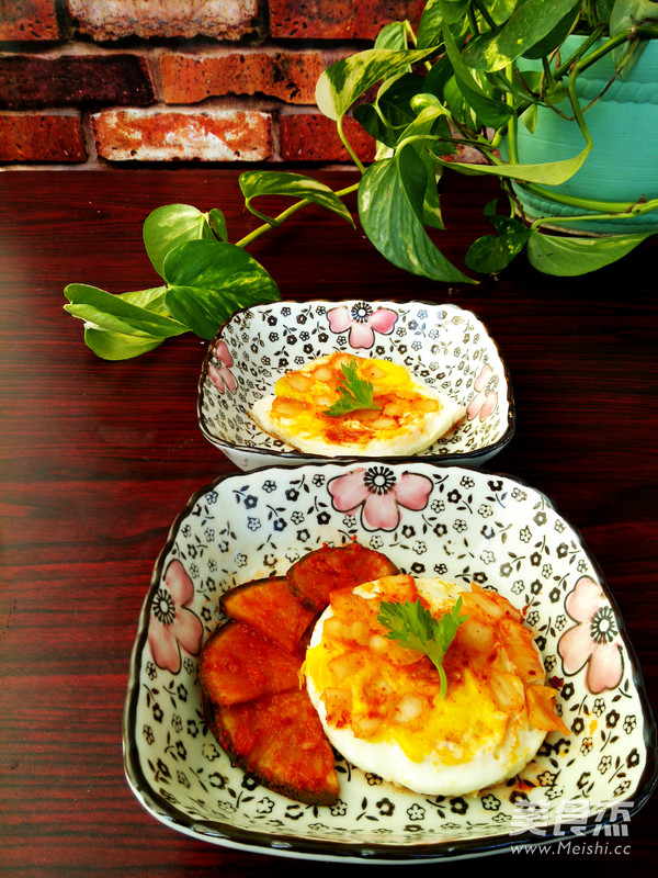 辣白菜煎蛋的做法