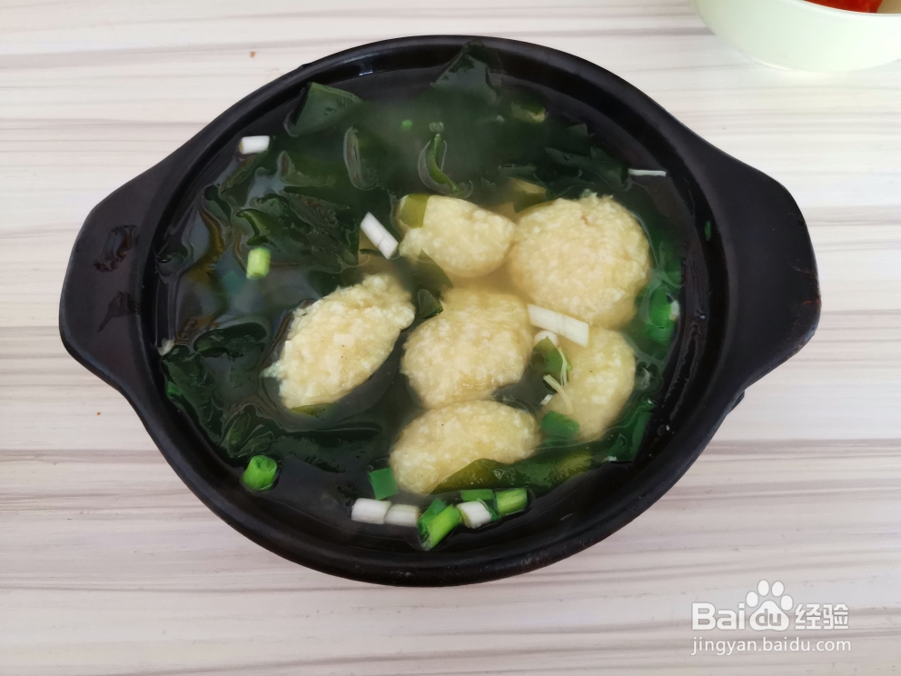 超级过瘾的扇贝丸芥菜汤