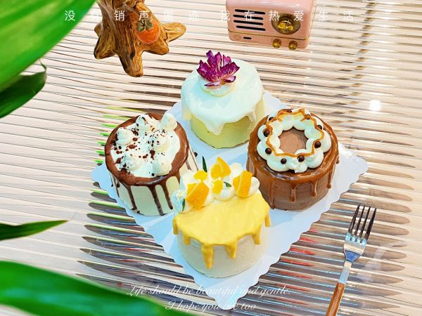 生椰白桃乌龙茶蛋糕