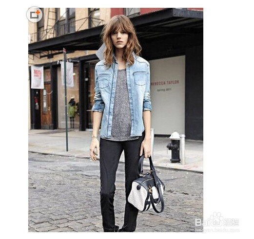 基本款牛仔衬衫 打造欧美帅气范