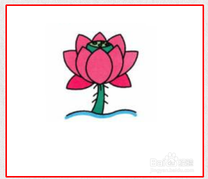 荷花的简笔画