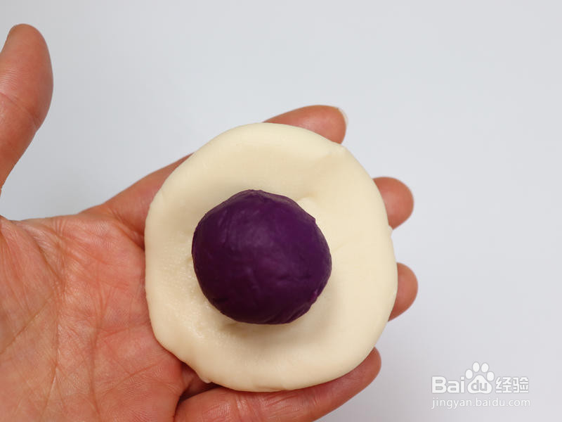 紫薯小花面包的做法