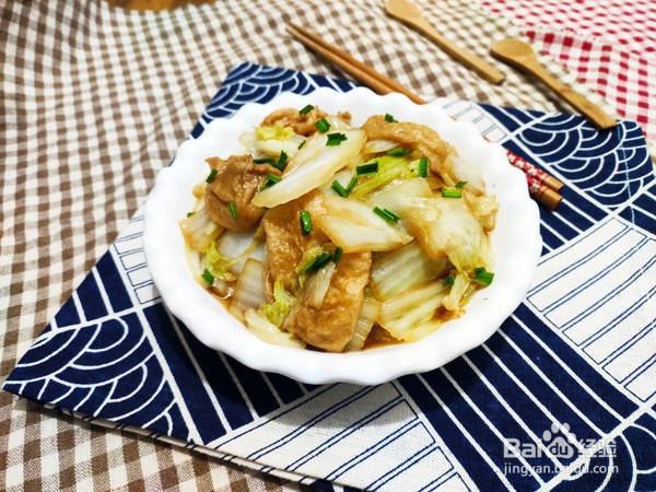 白菜焖面筋的做法