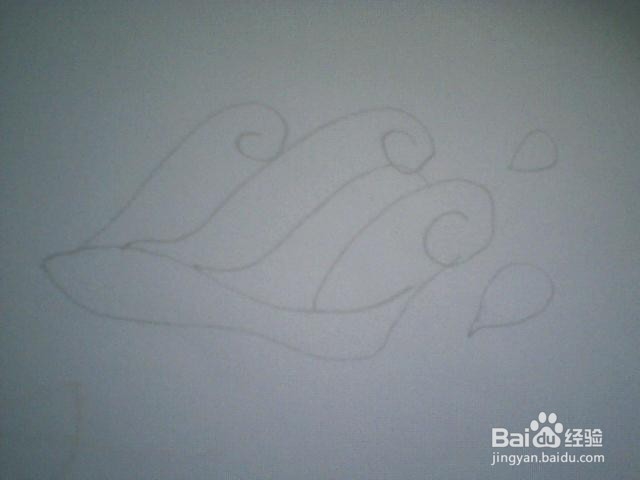 简笔画大海浪花这样画