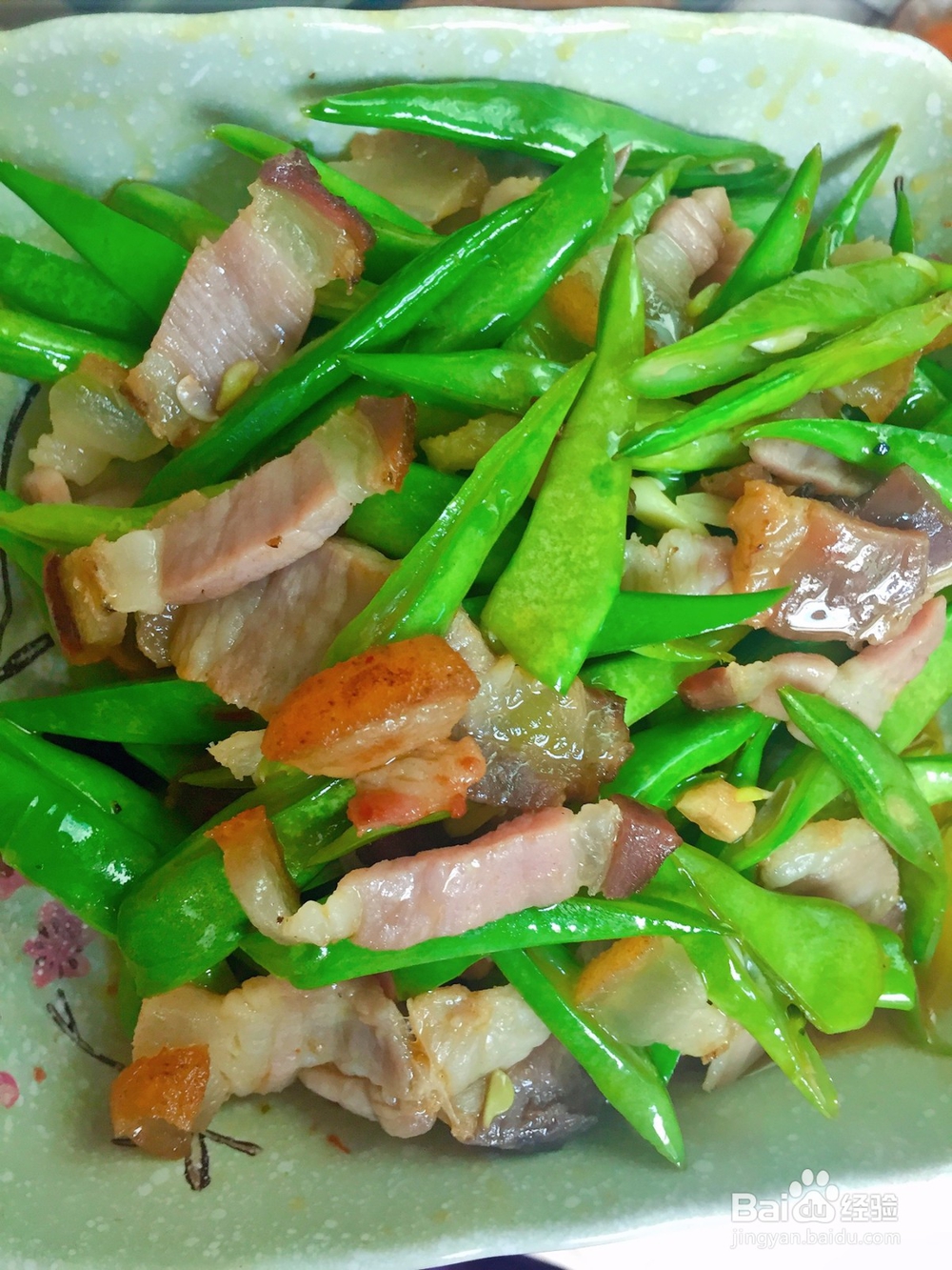 农家腊肉炒扁豆