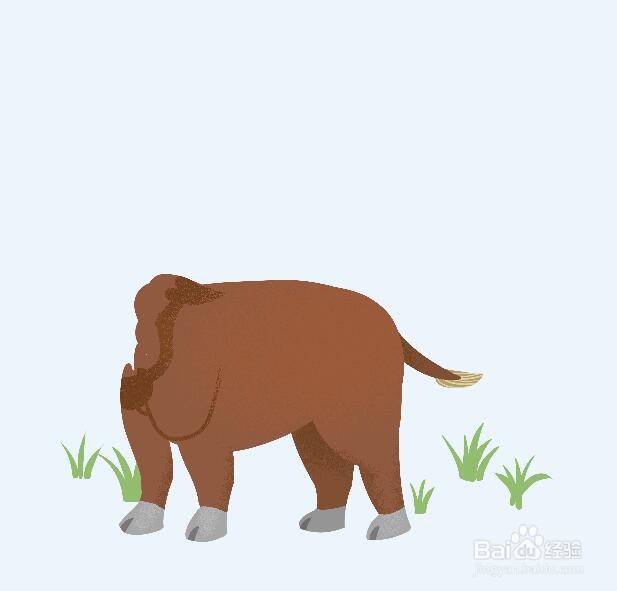 牛郎牵着牛的简笔画