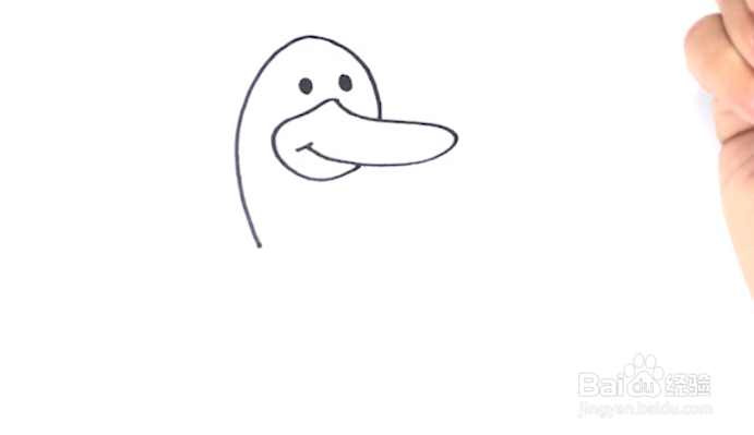 少儿简笔画——如何用彩笔一笔一笔画大鸭子?