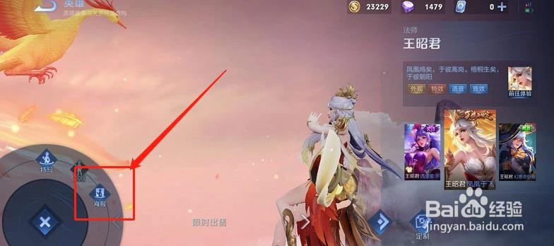 如何查看王昭君的凤凰于飞皮肤海报