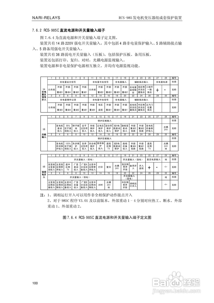 南瑞RCS-985G发电机变压器成套保护装置技术说明书:[11]