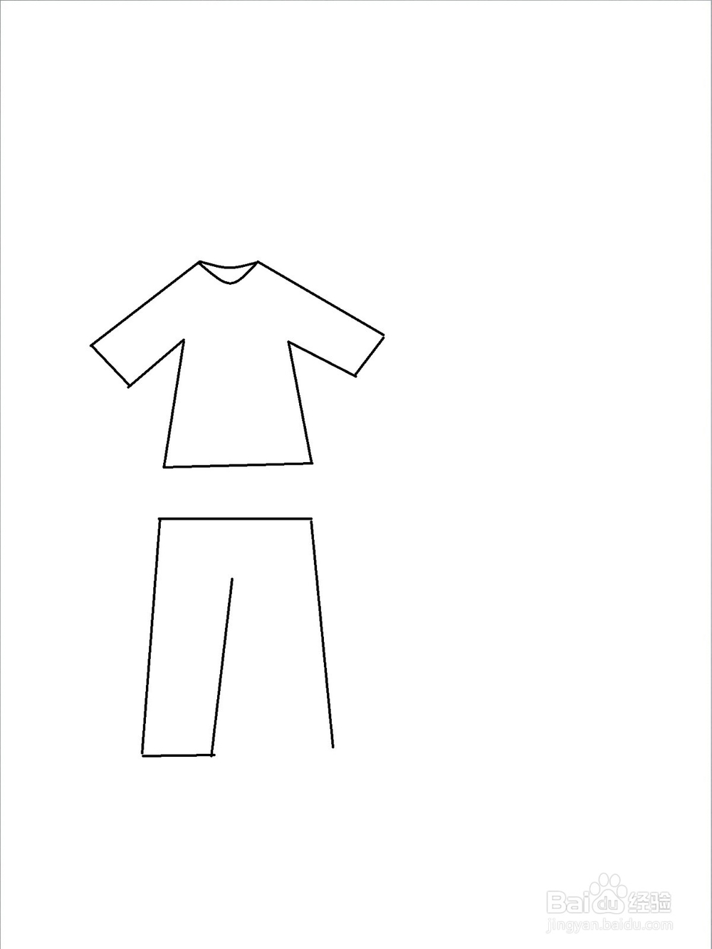 幼儿画衣裤的简单步骤