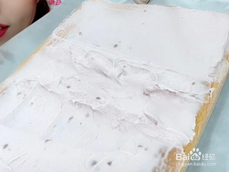 低糖芋泥奶凍卷的做法