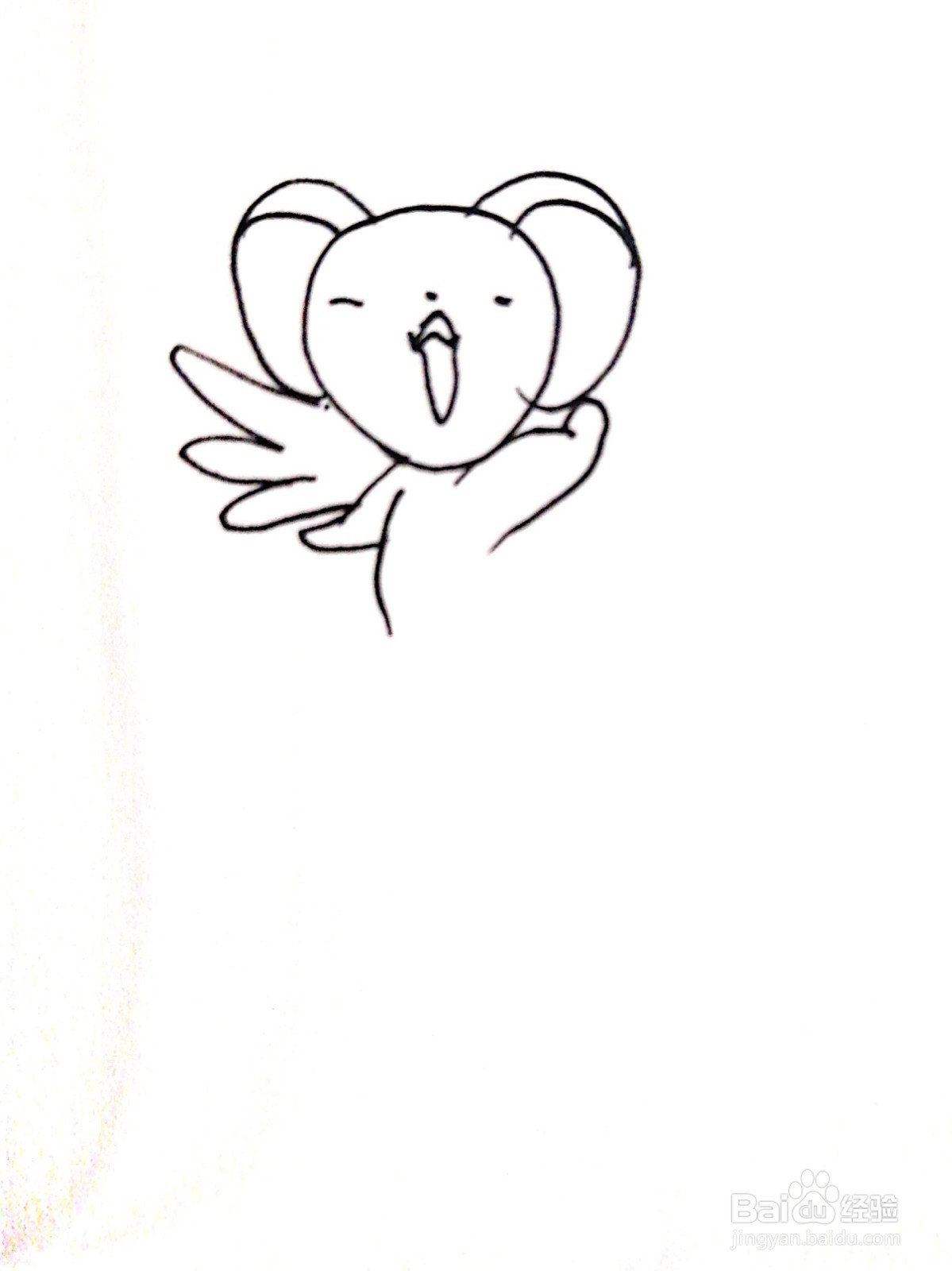 长着长尾巴的小精灵线描画怎么画