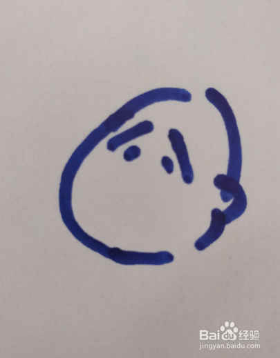 哭泣的脸庞用简笔画怎么画