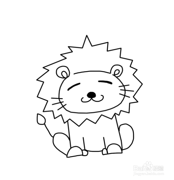 简笔画:可爱的小狮子