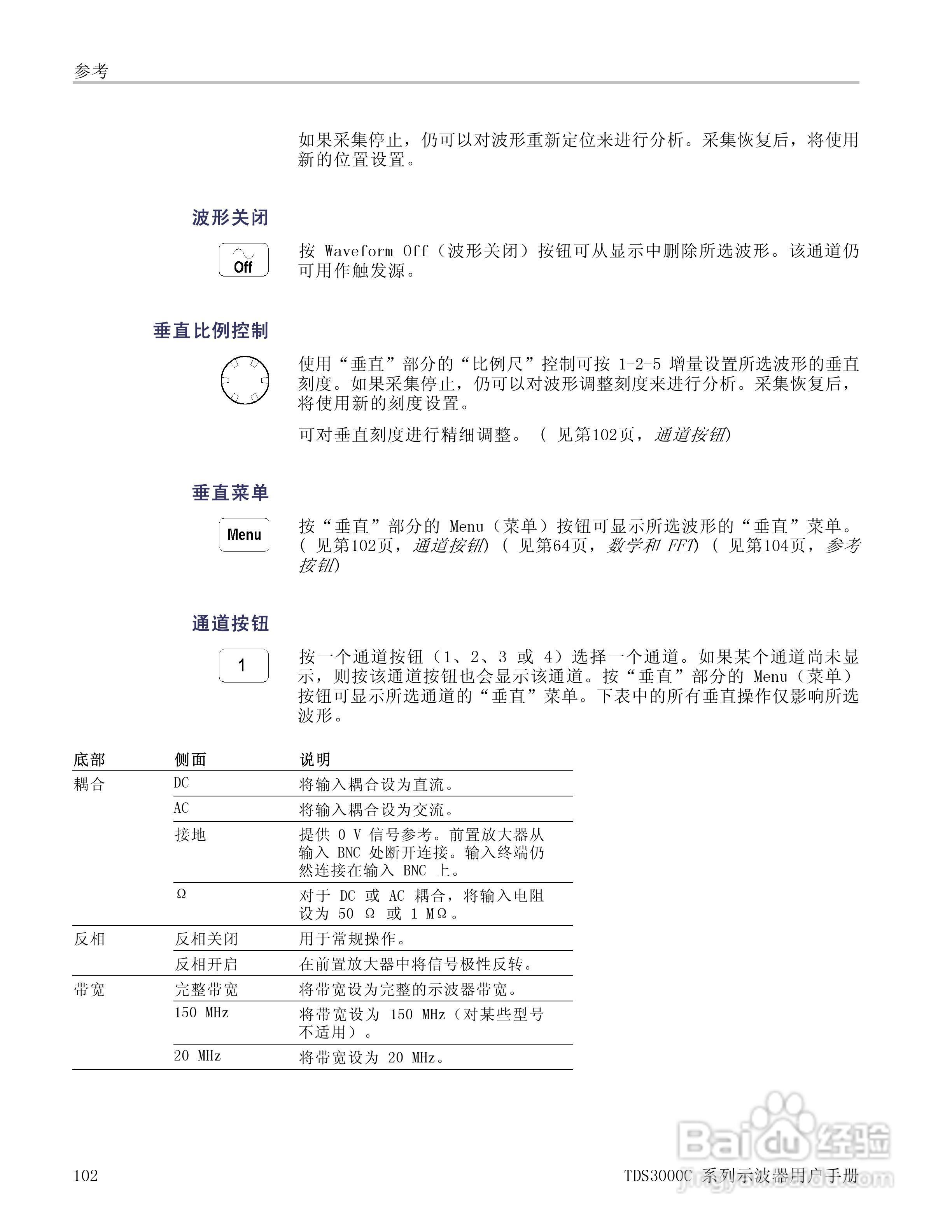 泰克TDS3054C数字荧光示波器用户手册:[13]