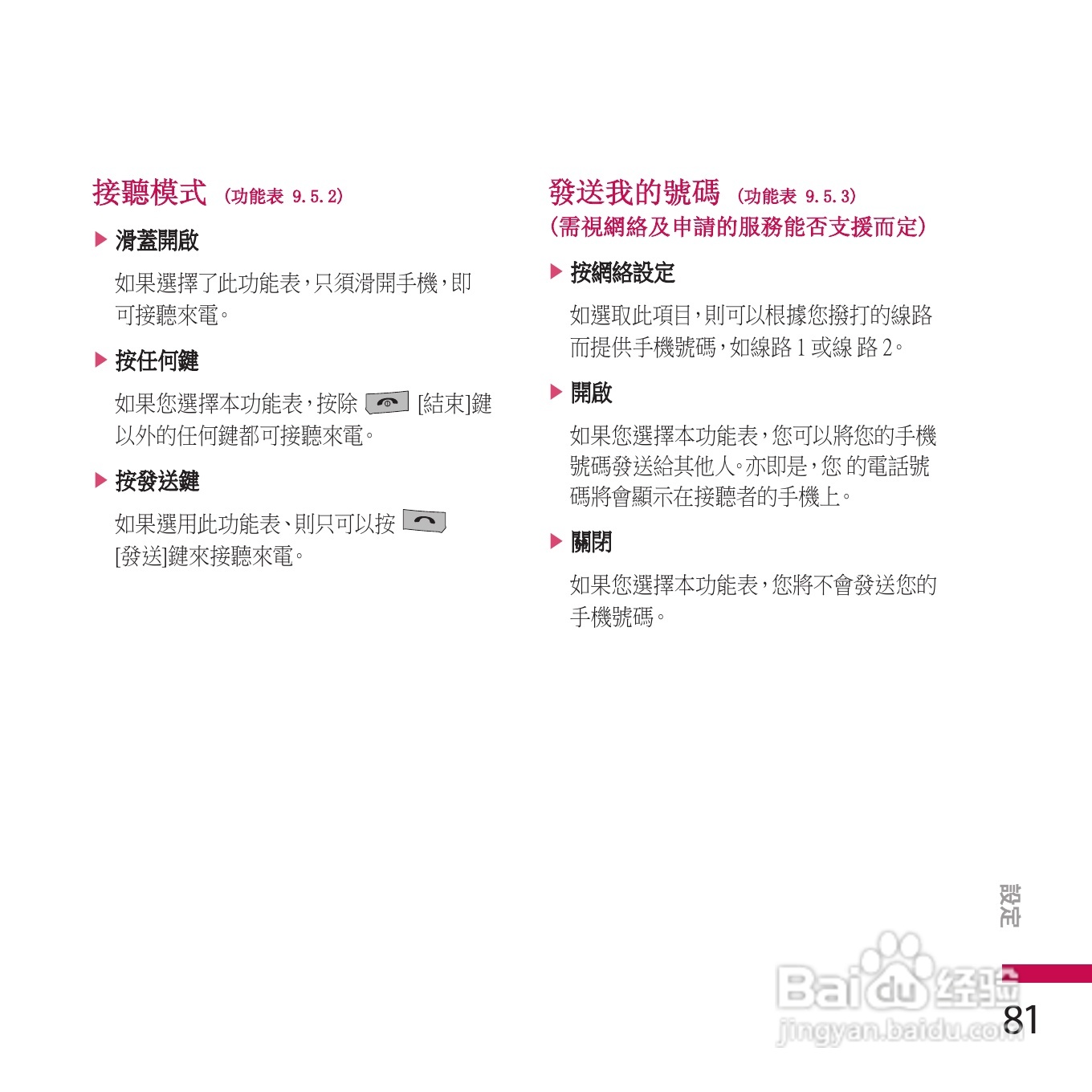 LG KE970手机使用说明书:[9]