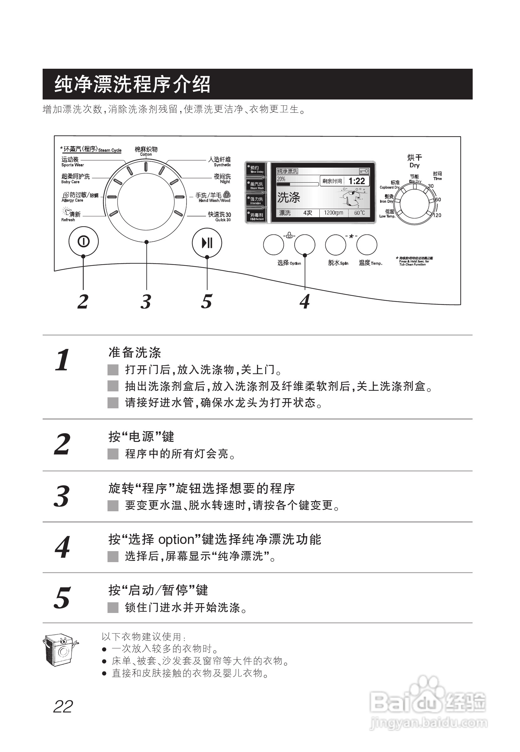 LG WD-A12250DS洗衣机使用说明书:[3]
