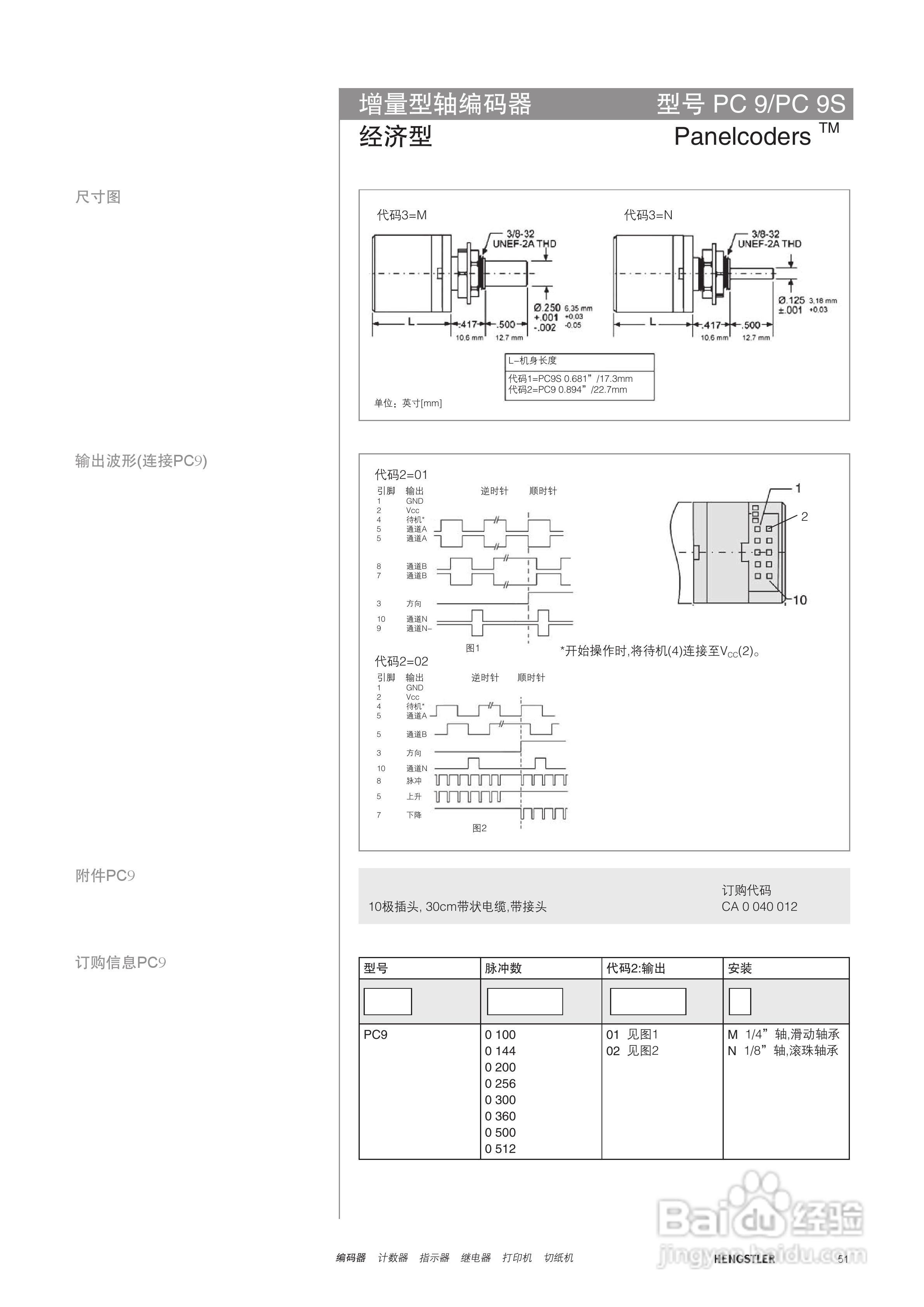 Hengstler 增量型编码器产品说明书:[6]