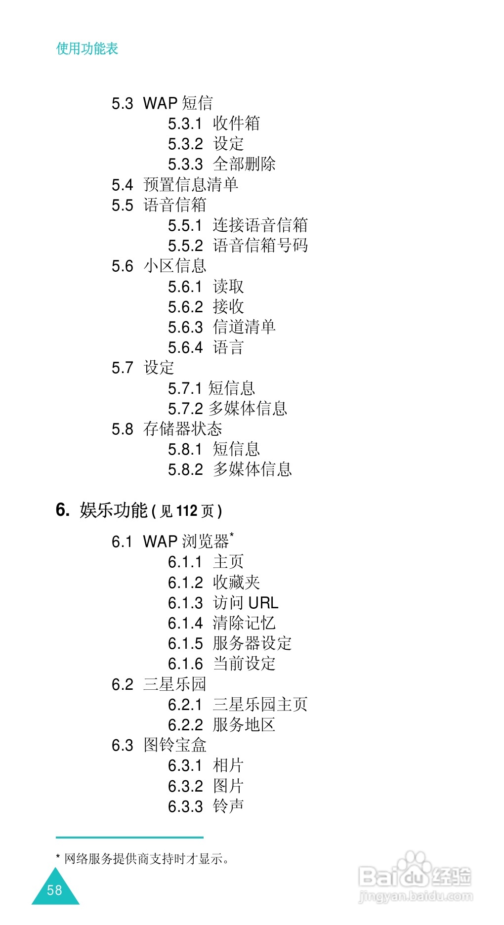 三星SGH-D488手机使用说明书:[6]