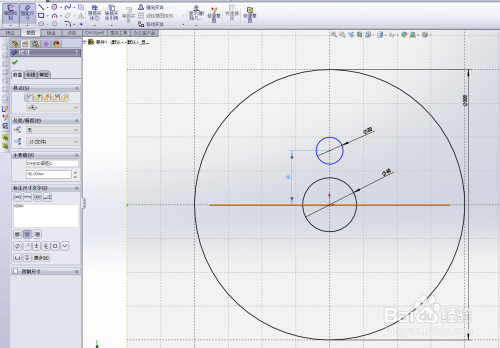 solidworks繪製圓形缺口墊片的方法