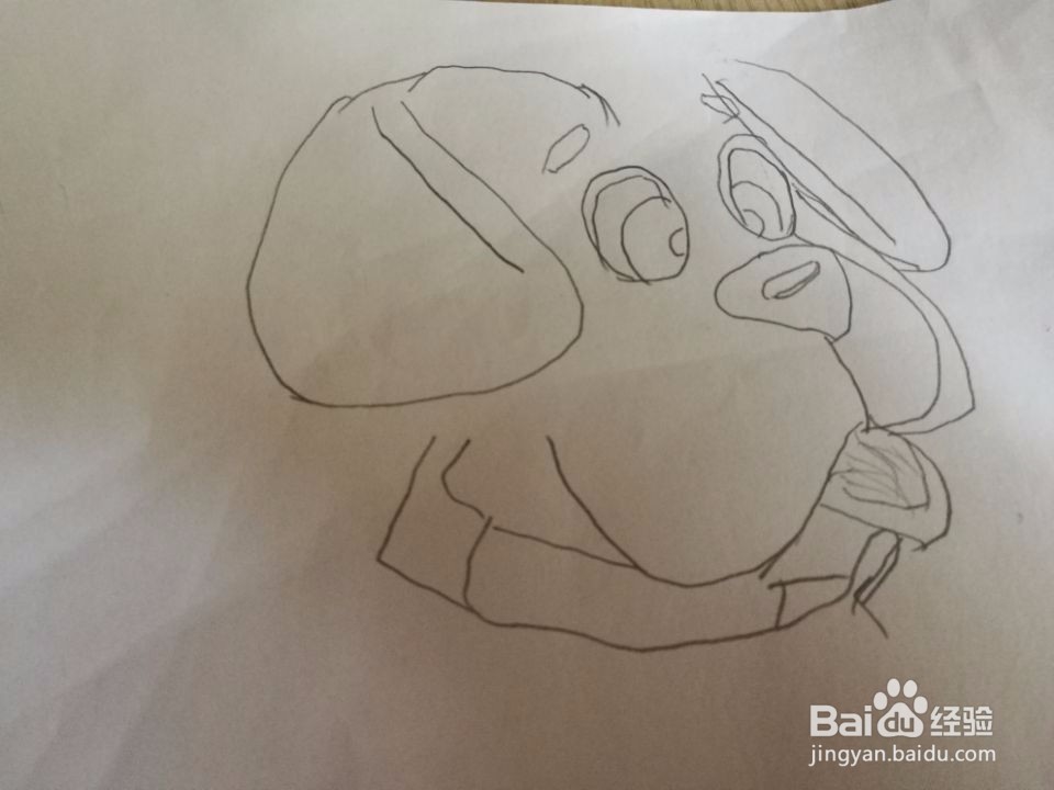 小狗的简笔画步骤