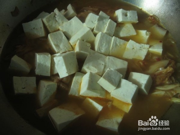 泡菜豆腐锅做法